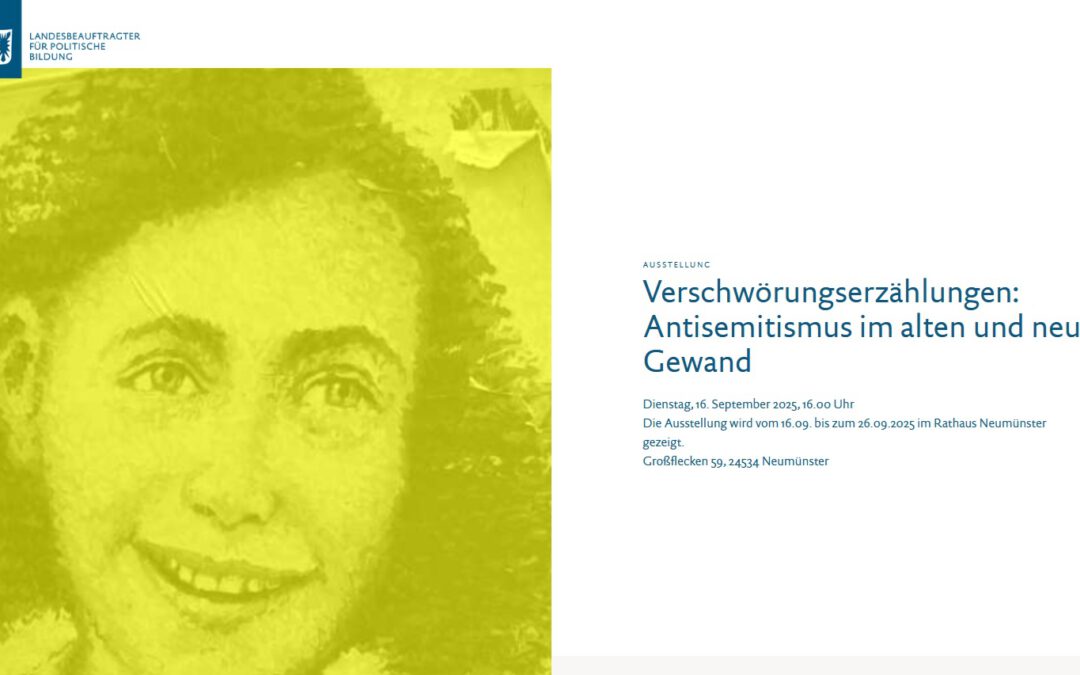 Ausstellung: Verschwörungserzählungen- Antisemitismus im alten und neuen Gewand im Rathaus Neumünster